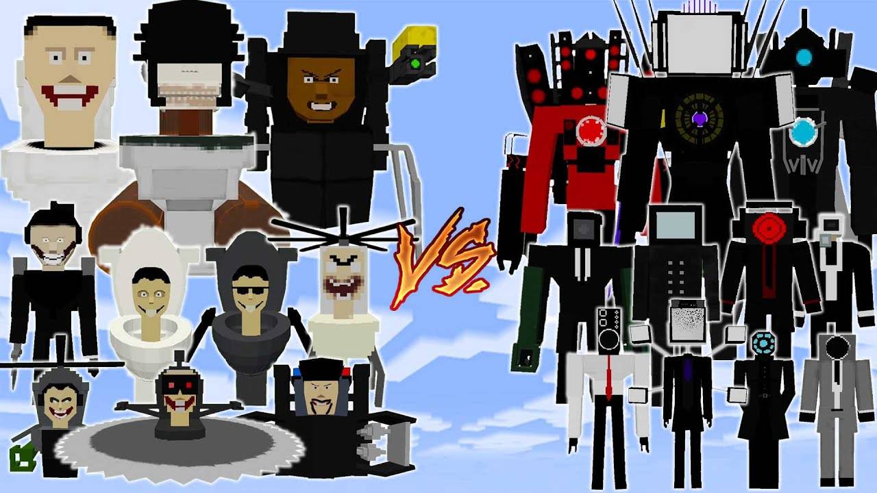 ОБНОВЛЕННЫЙ СКИБИДИ ТУАЛЕТ ПРОТИВ СКИБИДИ МЕН ВЕРСИЯ 0.0.4 МАЙНКРАФТ БАТТЛ смотреть онлайн