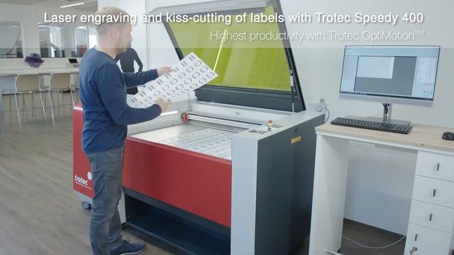 Laser Engraving and Kiss Cutting of Labels with a Speedy 400 Trotec Laser Engraver смотреть онлайн