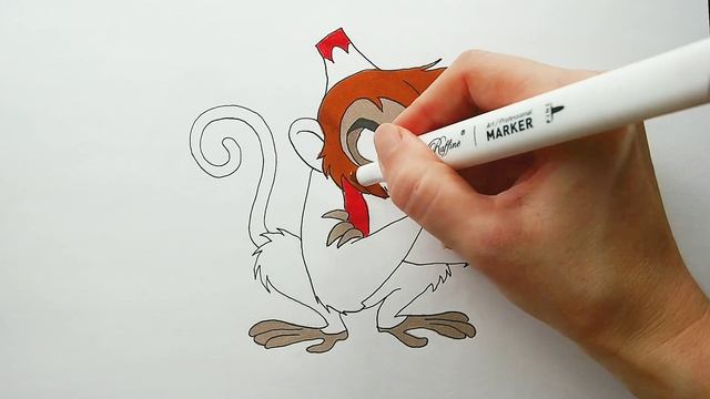 Рисуем обезьянку Абу Раскраски для детей We draw the monkey Abu Coloring pages for children смотреть онлайн