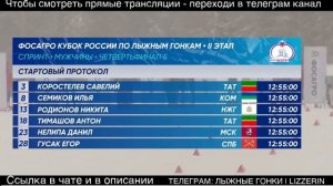 Лыжные гонки. Спринт. Прямая трансляция. Кубок России по лыжным гонкам.