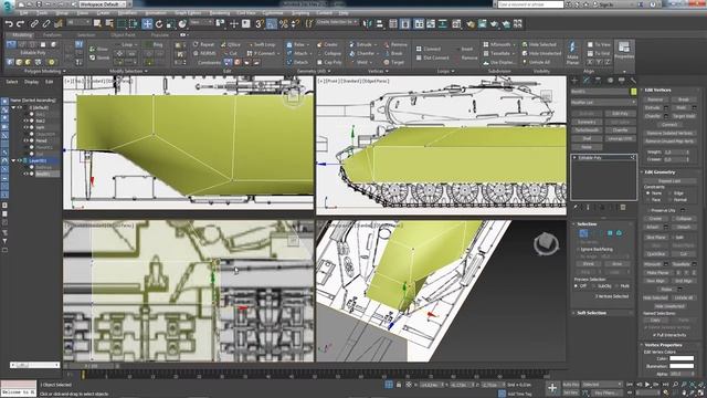 Моделирование танка ИС-4(М) в 3ds max.для печати и не только.#2 смотреть онлайн