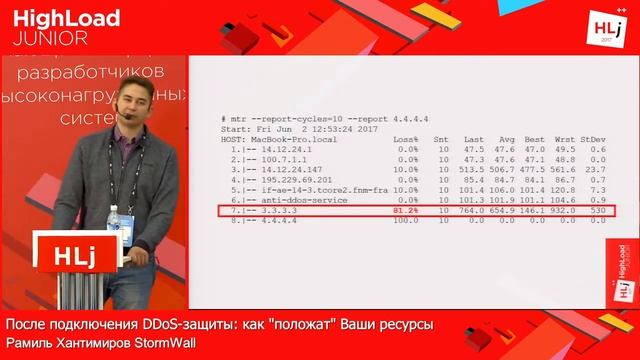 После подключения DDoS защиты как положат Ваши ресурсы. Рамиль Хантимиров. смотреть онлайн