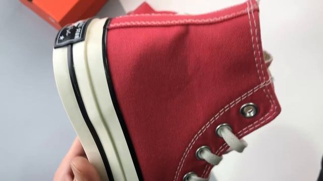 Converse Chuck 70 Vintage Canvas High Rhubarb Pie Egret Black смотреть онлайн