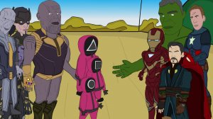 Мстители против Таноса Игра в Кальмара