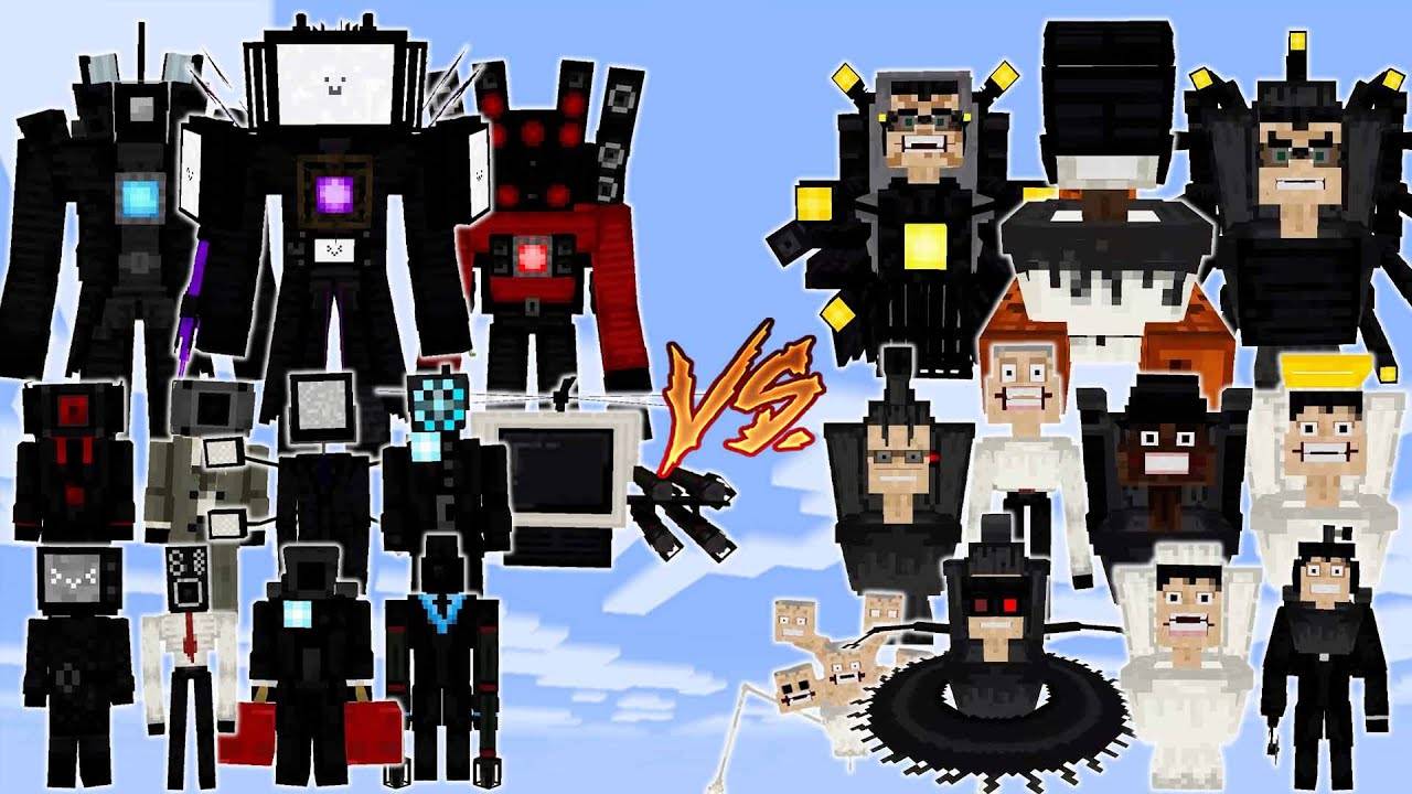 ОБНОВЛЕННЫЙ СКИБИДИ ТУАЛЕТ ПРОТИВ ПРОТИВ КОМАНДЫ СПИКЕРМЕНОВ И КАМЕРАМЕНОВ В МАЙНКРАФТЕ смотреть онлайн