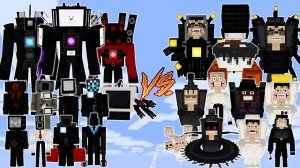 ОБНОВЛЕННЫЙ СКИБИДИ ТУАЛЕТ ПРОТИВ ПРОТИВ КОМАНДЫ СПИКЕРМЕНОВ И КАМЕРАМЕНОВ В МАЙНКРАФТЕ