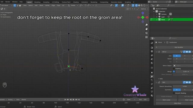 How to generate a rig with the SKIN Modifier in Blender смотреть онлайн