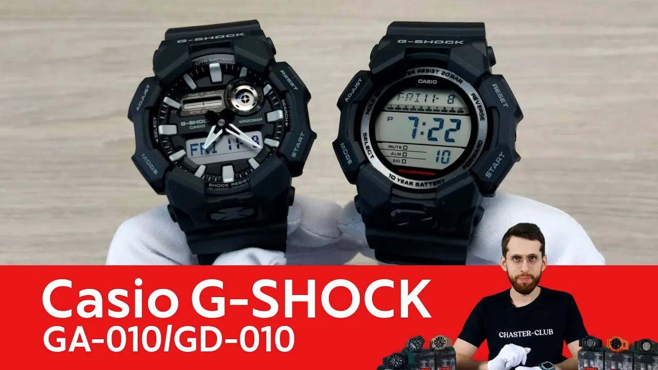 Новые бюджетные G-SHOCK / Casio GA-010 и GD-010 смотреть онлайн