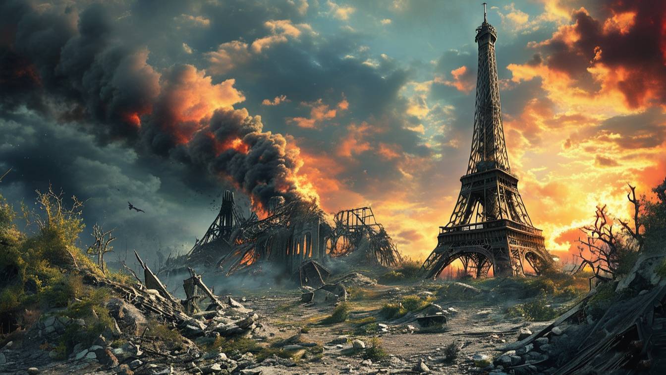 DarkAmbient&Industrial. Атмосфера постапокалиптического мира. Медленный темп, темное звучание.