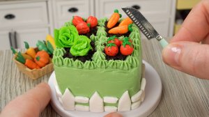 Приготовила Мини Торт Огород 🥕🥬 Готовлю и Украшаю Мини Торт 😍 Мини Кухня