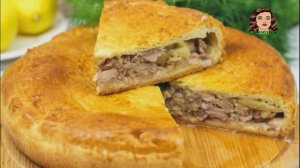 Пирог с мясом и картошкой на Дрожжевом тесте