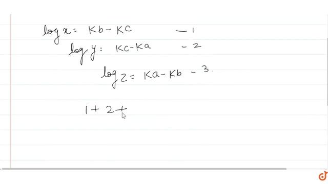 IIT JEE LOGARITHM If `(logx)/(b-c)=(logy)/(c-a)=(logz)/(a-b)`
, then which of the following is/ar.. смотреть онлайн