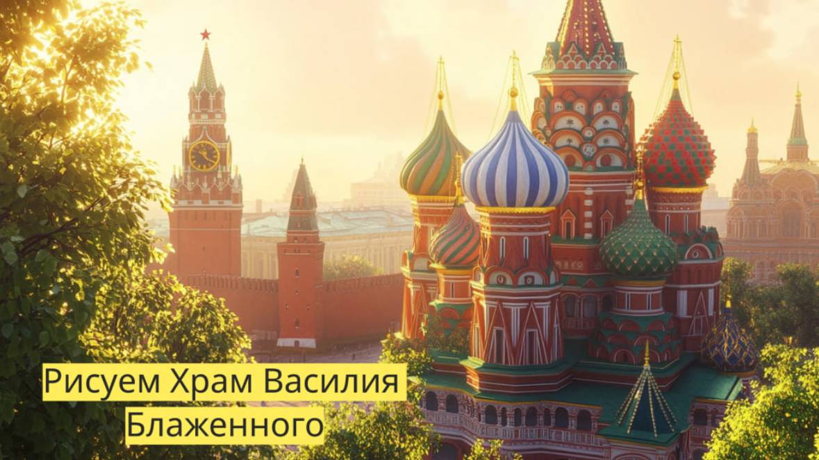 Маленькие художники: Рисуем Храм Василия Блаженного - Детский образовательный мультфильм смотреть онлайн