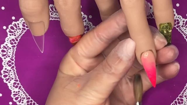 💎Neon Pink & Khaki Acrylic Set ~ Glitterbels ~ Stamping ~ Sonia Williams Glitters 💎 смотреть онлайн