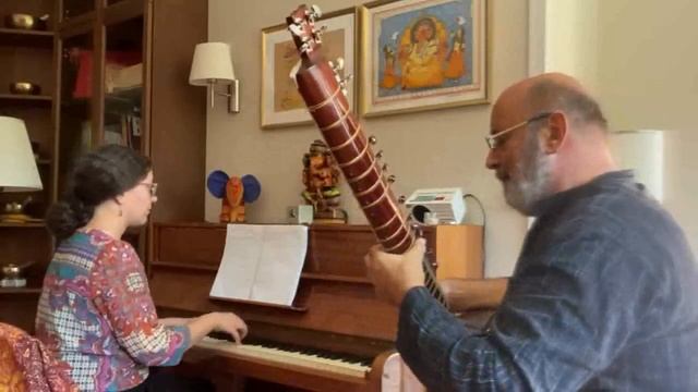 Raga Yaman on Piano and Sitar смотреть онлайн