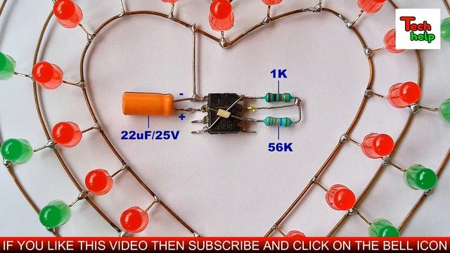 How To Make Heart LED Flasher Circuit By A 555 Timer IC смотреть онлайн