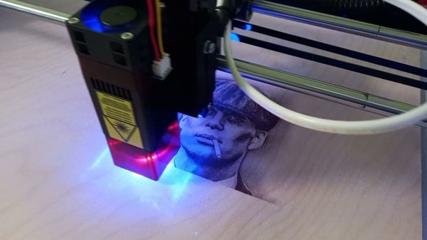 Диодный лазер 80вт( два диода по 5 вт через оптику)скорость5000мм/мин. 70%мощности. Быстрее нихрома.