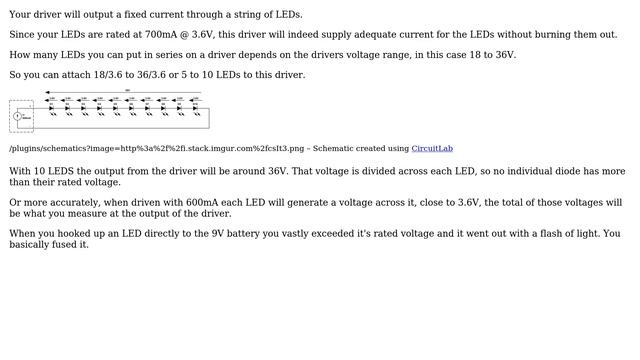 Electronics: How can a DC18V ~ 36V LED driver work with DC3.6V LEDs without burning them out? смотреть онлайн