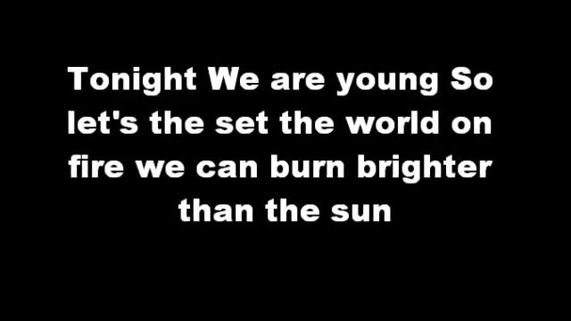 Fun - we are young Lyrics смотреть онлайн