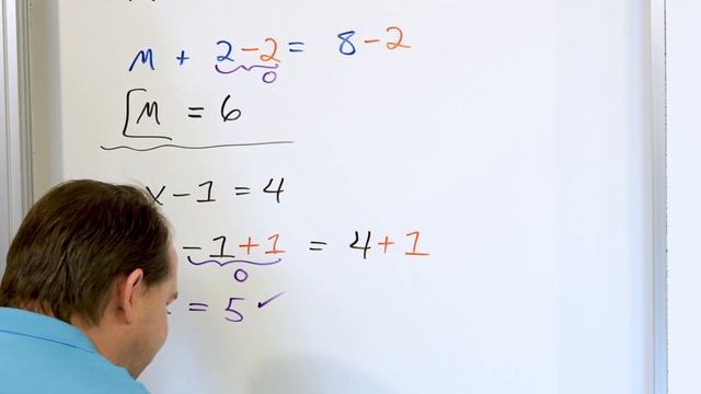 Learn to Solve Equations with Addition & Subtraction (Solve for X) - [7-3-17] смотреть онлайн