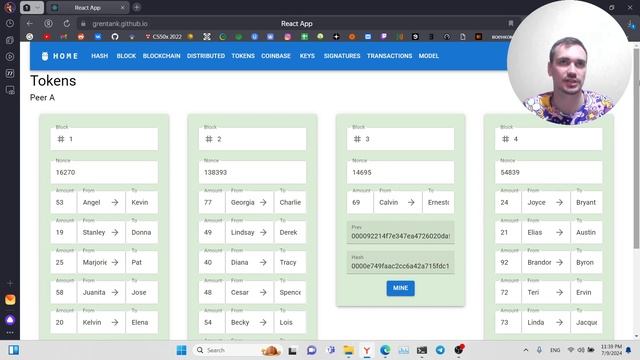 Что такое блокчейн | Визуальная демонстрация блоков, хэширования и подписей | Blockchain Demo