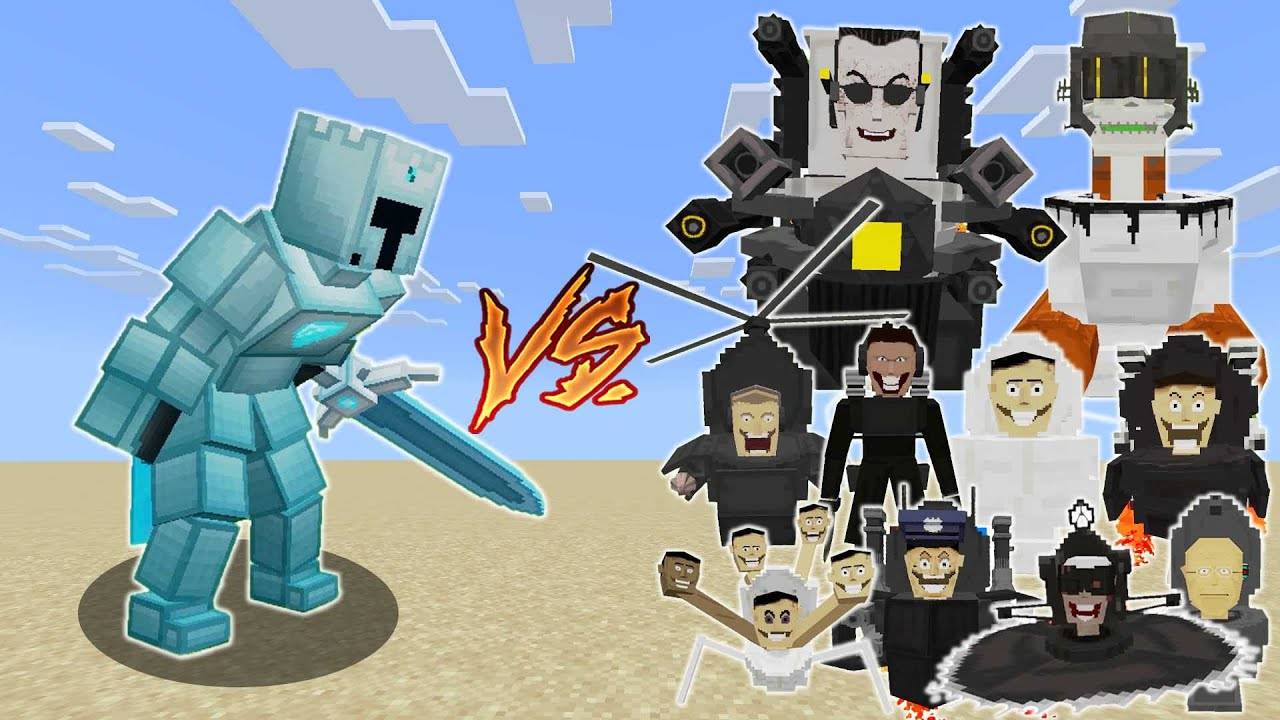 🥺ЛЕДЯНОЙ ВОИН ПРОТИВ СКИБИДИ ТУАЛЕТОВ В МАЙНКРАФТЕ смотреть онлайн