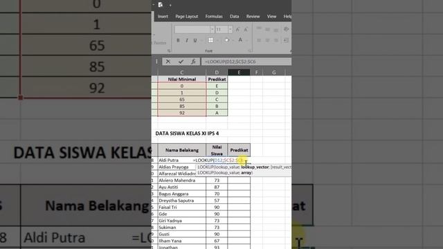 Cara menghitung predikat dengan cepat #tutoorku #excel #sheet смотреть онлайн