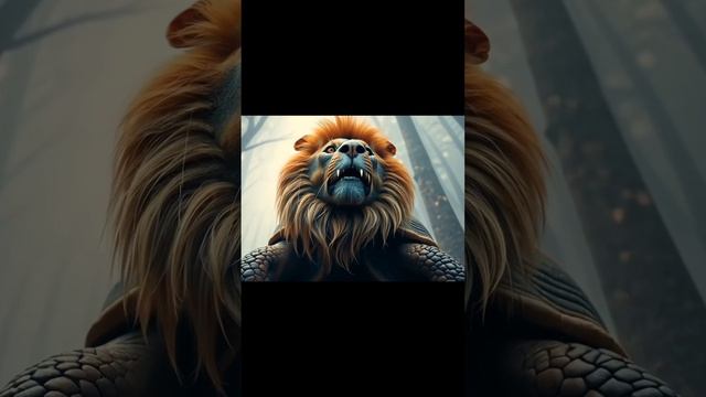 лев смешанный с черепахой