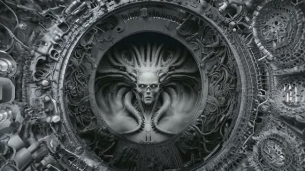 AI Visions - Dark HORROR videos in the style of HR Giger - # 2