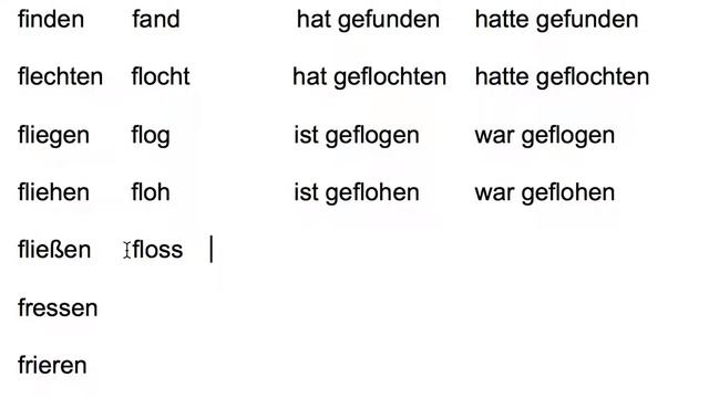 Unregelmäßige Verben Vergangenheitsformen 2 смотреть онлайн