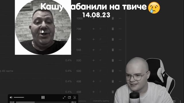 КАШУ ЗАБАНИЛИ НА ТВИЧЕ 14.08.23 UPD: ЕГО ЧЕРЕЗ ЧАС РАЗБАНИЛИ смотреть онлайн
