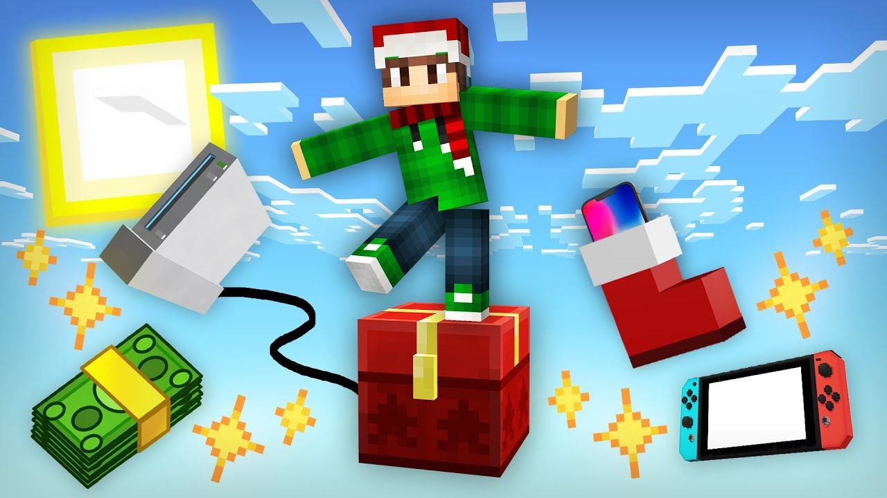 ВЫЖИВАНИЕ НА НОВОГОДНЕМ ПОДАРКЕ В МАЙНКРАФТ | Риколит Minecraft смотреть онлайн