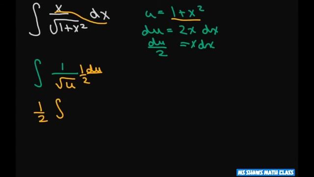 Evaluate the Integral x/(sqrt(1+x^2)). Inverse Substitution смотреть онлайн