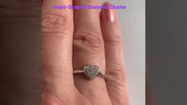 Brilliant Round Diamond Cluster Heart Ring смотреть онлайн