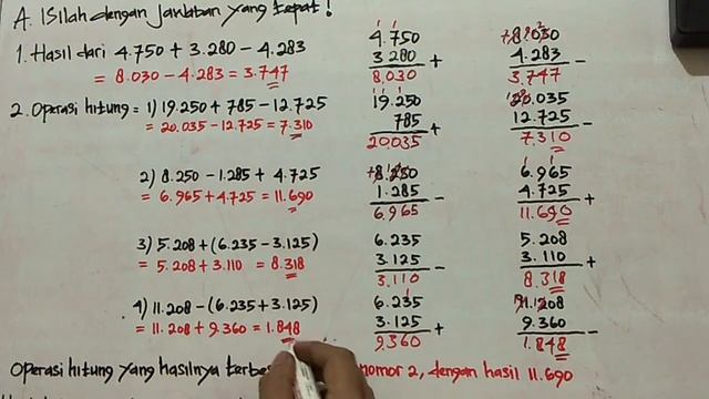 Latihan Ulangan Pelajaran 2 Paket 1 operasi hitung pecahan matematika pembahasan kunci jawaban смотреть онлайн