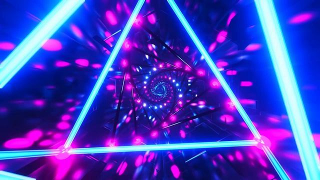 4K Animation. VJ Loop. Neon Tunnel Flight Through Vibrant Colors. Infinitely Looped Animation