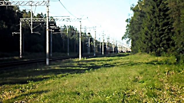 Перегон Фрязево — Павловский-посад ЭП2К. ЭД4М, ЭС1, ЭП2Д, ВЛ11М смотреть онлайн