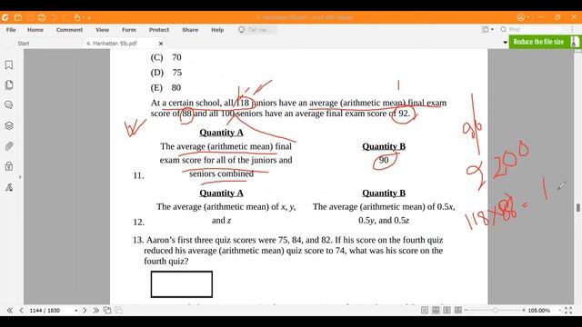 23. Chapter 21(Average, Weighted Average, Median and Mode) Quant 1-16 смотреть онлайн