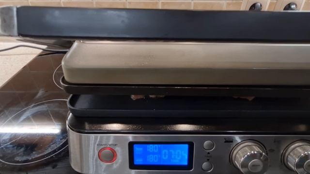 Стейк из свинины на гриле DeLonghi смотреть онлайн