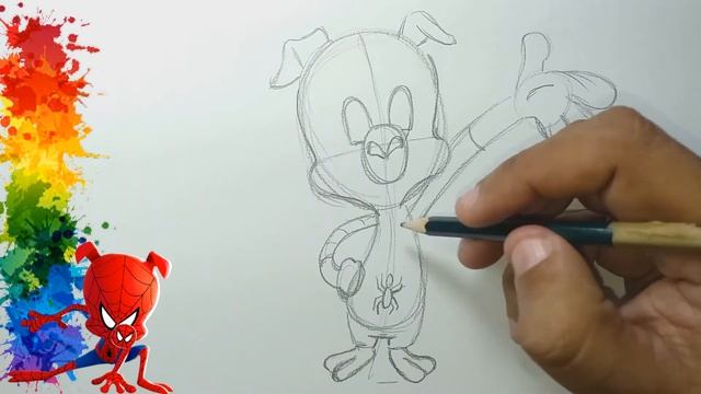 How to Draw Spider-Ham / Spiderverse / Easy Drawing Tutorial смотреть онлайн