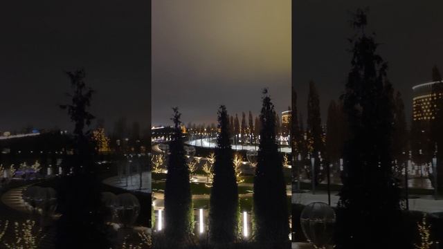 Новогодние гирлянды шалфея в парке Краснодар / парк Галицкого смотреть онлайн