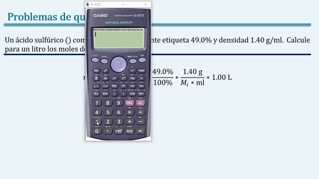 Hallar los moles de un litro solución H2SO4 al 49.0% y densidad 1.40 g/ml смотреть онлайн