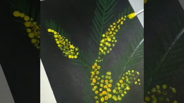 Мимоза гуашь