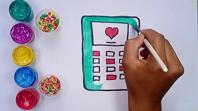 Bolalar uchun telefon chizish/Drawing telephone for children/Рисунок мобильный телефон для детей смотреть онлайн