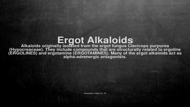 Medical vocabulary: What does Ergot Alkaloids mean смотреть онлайн