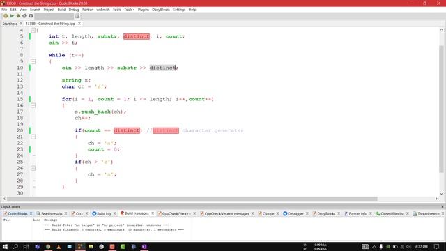Codeforces Round #634 [Problem-1335/B-Construct the String] C++ смотреть онлайн