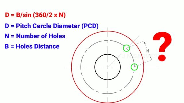 Flange PCD Two Holes Distance Calculation / Hole to Hole Distance Calculation / Tamil / J N SARVESH смотреть онлайн