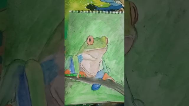 frog sketching with watercolor like and subscribe ❤️ смотреть онлайн