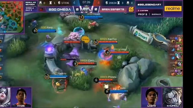 MPL-PH SEASON5 SGD OMEGA VS. BREN ESPORT OFFLANE ANGELA смотреть онлайн