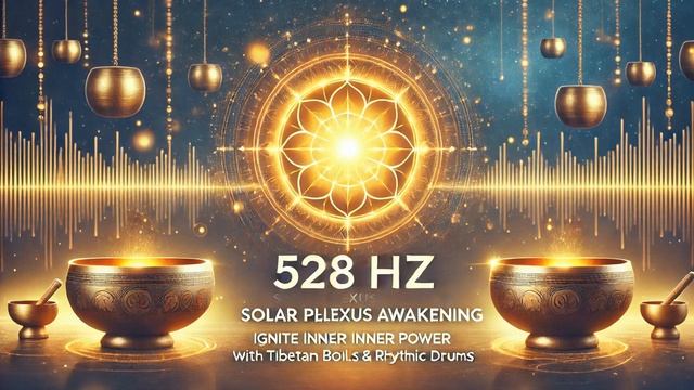 528 Hz Solar Plexus Awakening. Ignite Inner Power with Tibetan Bowls. Rhythmic Drums.mp4 смотреть онлайн